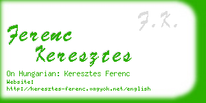 ferenc keresztes business card
